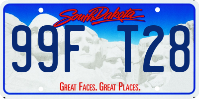 SD license plate 99FT28