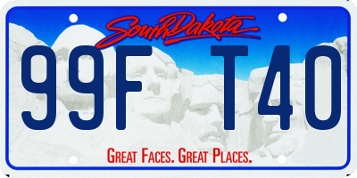 SD license plate 99FT40