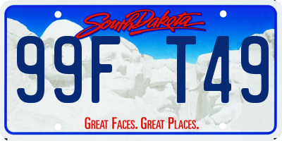 SD license plate 99FT49