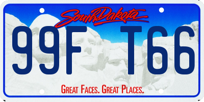 SD license plate 99FT66