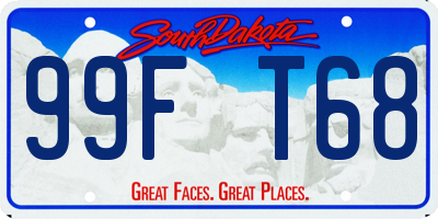 SD license plate 99FT68