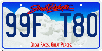 SD license plate 99FT80