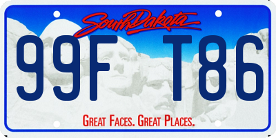 SD license plate 99FT86