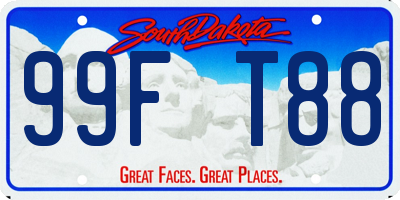 SD license plate 99FT88