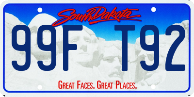 SD license plate 99FT92