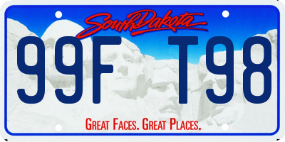 SD license plate 99FT98