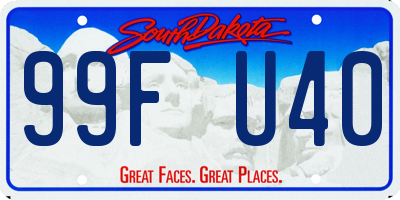 SD license plate 99FU40