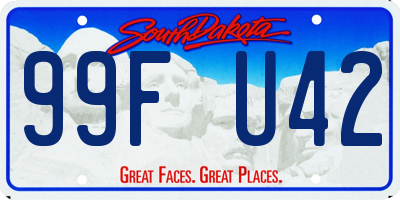 SD license plate 99FU42