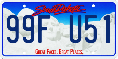 SD license plate 99FU51