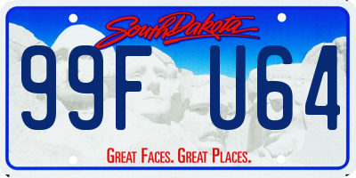 SD license plate 99FU64