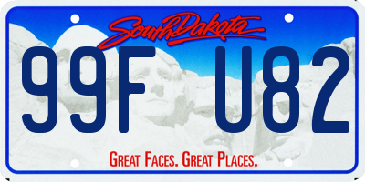 SD license plate 99FU82