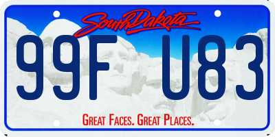 SD license plate 99FU83