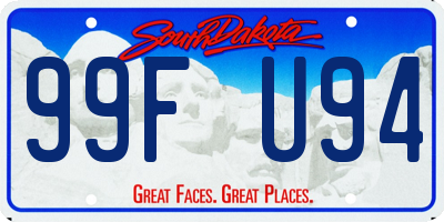 SD license plate 99FU94