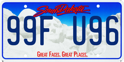 SD license plate 99FU96
