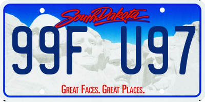 SD license plate 99FU97