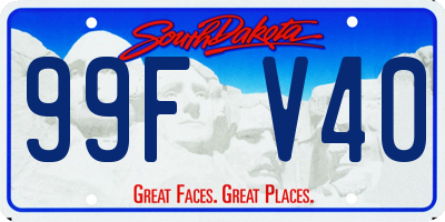 SD license plate 99FV40