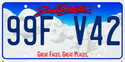 SD license plate 99FV42