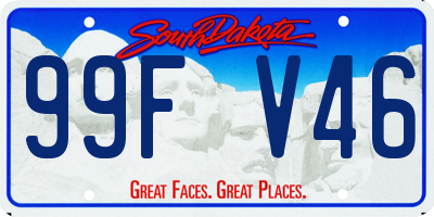 SD license plate 99FV46