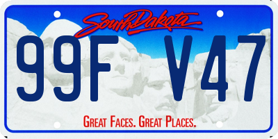 SD license plate 99FV47