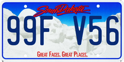 SD license plate 99FV56