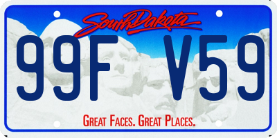 SD license plate 99FV59