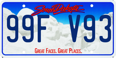 SD license plate 99FV93