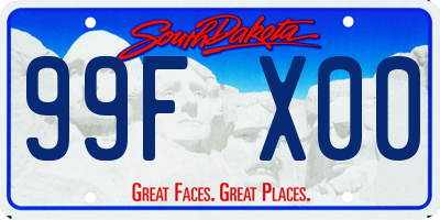 SD license plate 99FX00