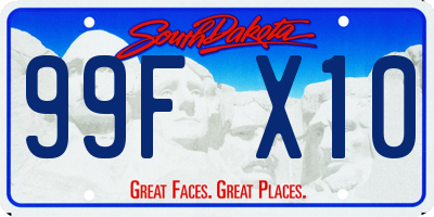 SD license plate 99FX10
