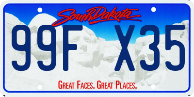 SD license plate 99FX35