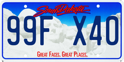 SD license plate 99FX40