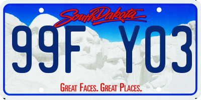 SD license plate 99FY03