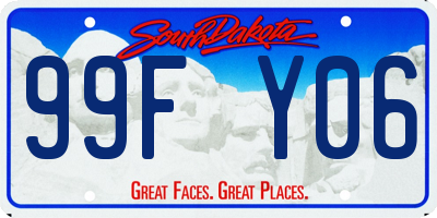 SD license plate 99FY06