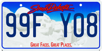 SD license plate 99FY08