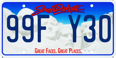 SD license plate 99FY30