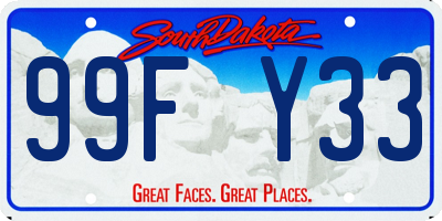 SD license plate 99FY33