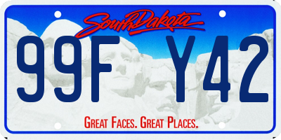 SD license plate 99FY42