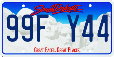 SD license plate 99FY44