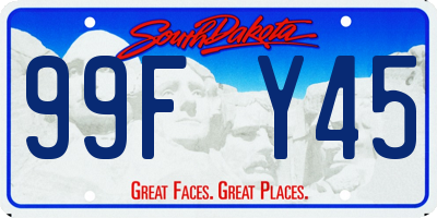 SD license plate 99FY45