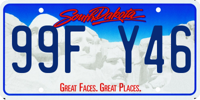 SD license plate 99FY46