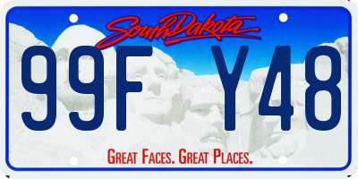 SD license plate 99FY48
