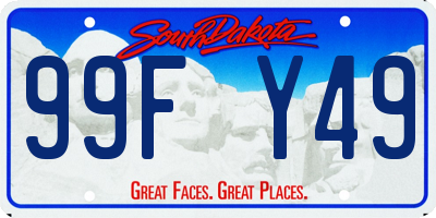 SD license plate 99FY49