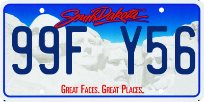 SD license plate 99FY56