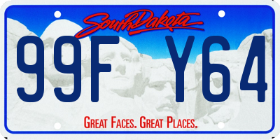 SD license plate 99FY64