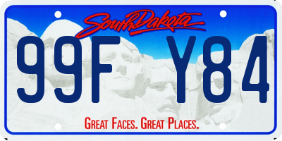 SD license plate 99FY84