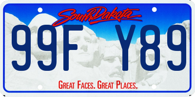 SD license plate 99FY89