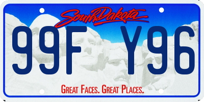 SD license plate 99FY96