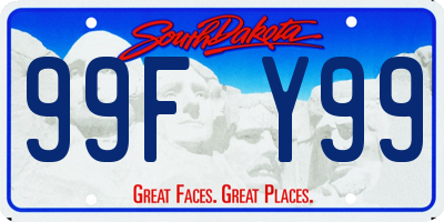 SD license plate 99FY99