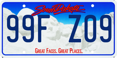 SD license plate 99FZ09