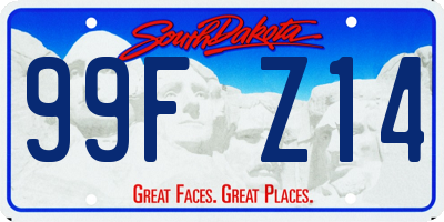 SD license plate 99FZ14