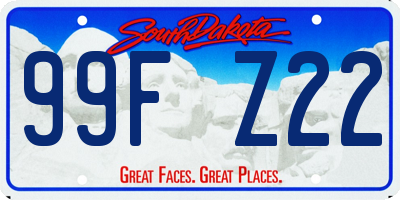 SD license plate 99FZ22